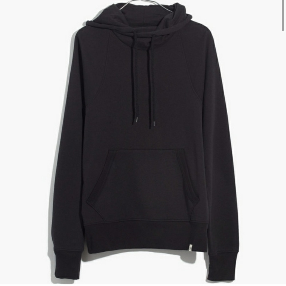 Madewell NWT Men's Black Pullover Hoodie Sweatshirt - Picture 4 of 8